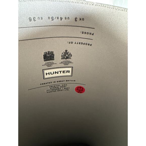 Hunter Original Leopard Print Refined Tall Waterproof Rain Boots Size 5.5 Gray - Picture 6 of 7